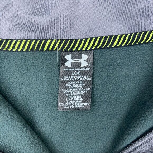 Under Armour Sweatshirt Womens Large Black 1/4 Zip Storm Mock Neck Running Y2K - Picture 4 of 14